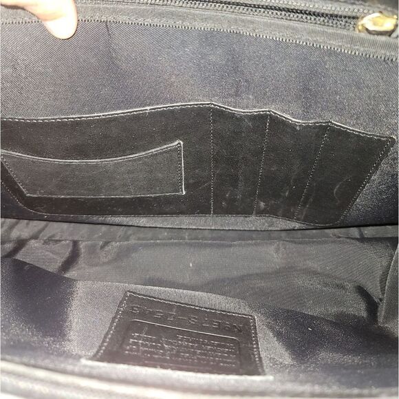 COACH VTG SOFT Black Leather WORK BAG UNISEX In GREAT CONDITION With COA - Picture 15 of 16